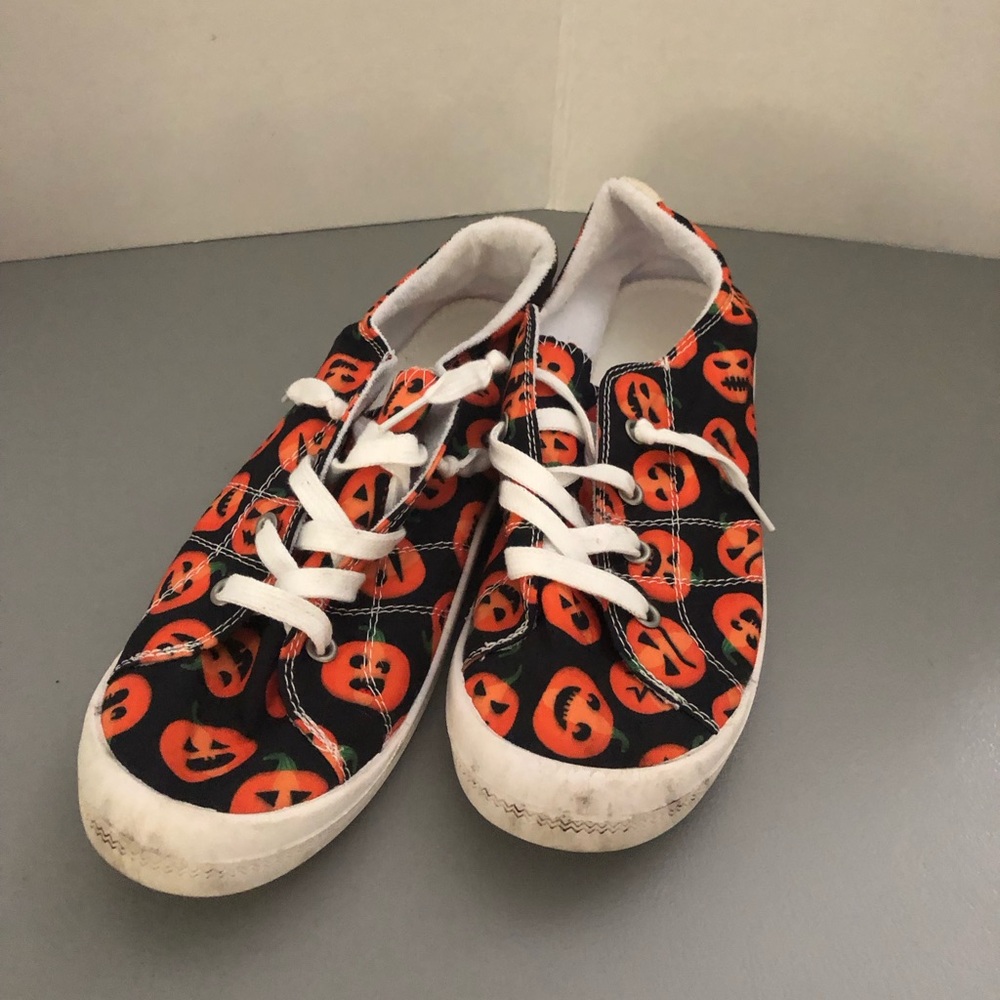 Halloween Jack O Lantern Slip On Shoes